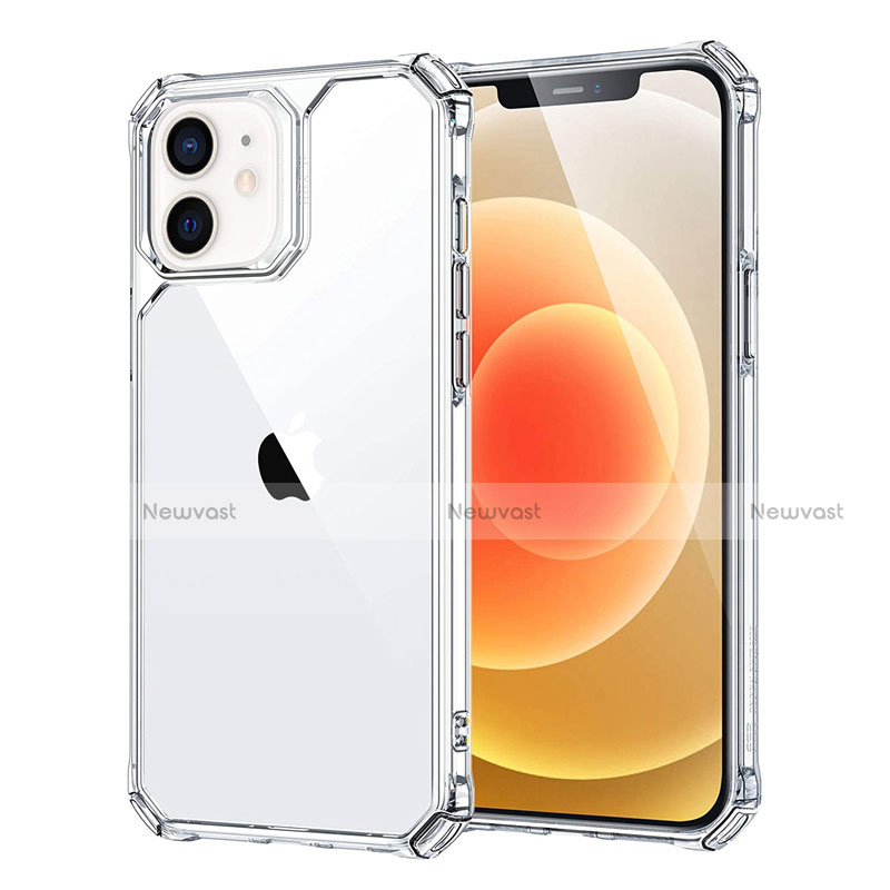 Silicone Transparent Mirror Frame Case Cover H04 for Apple iPhone 12