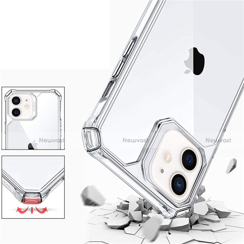 Silicone Transparent Mirror Frame Case Cover H04 for Apple iPhone 12