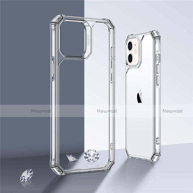 Silicone Transparent Mirror Frame Case Cover H04 for Apple iPhone 12 Mini