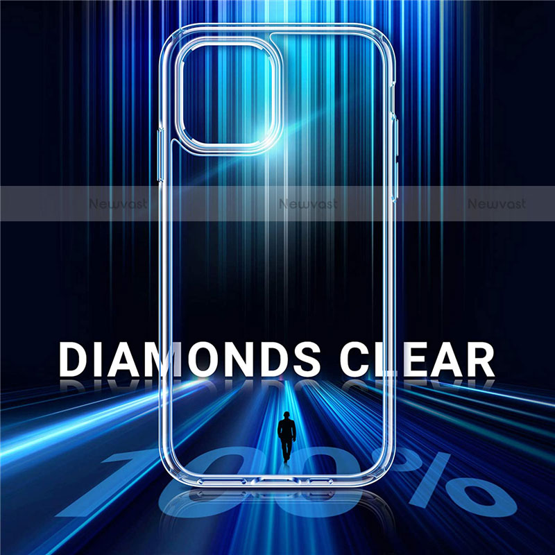 Silicone Transparent Mirror Frame Case Cover H04 for Apple iPhone 12 Pro
