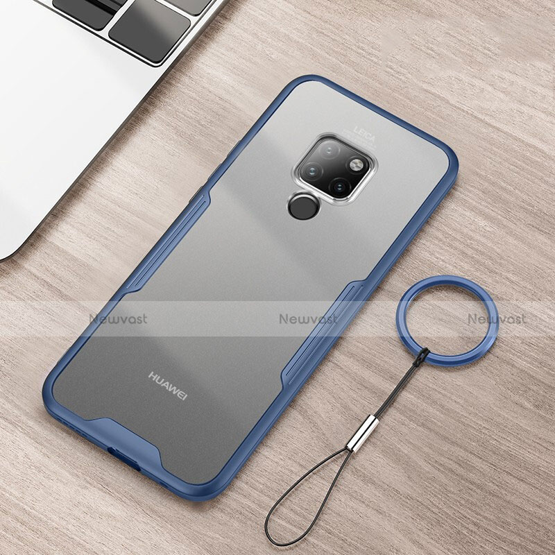 Silicone Transparent Mirror Frame Case Cover H04 for Huawei Mate 20