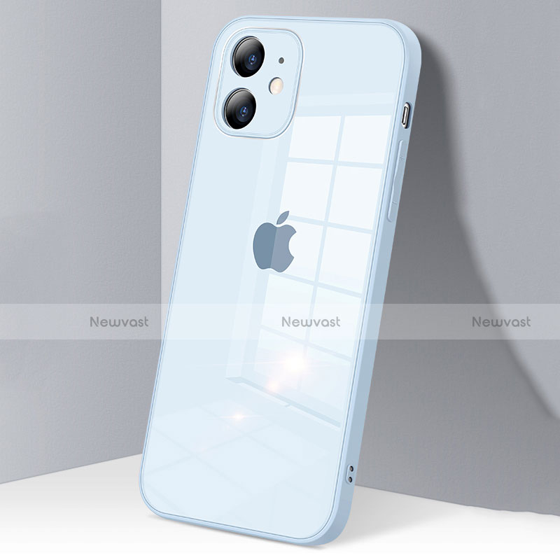 Silicone Transparent Mirror Frame Case Cover H06 for Apple iPhone 12