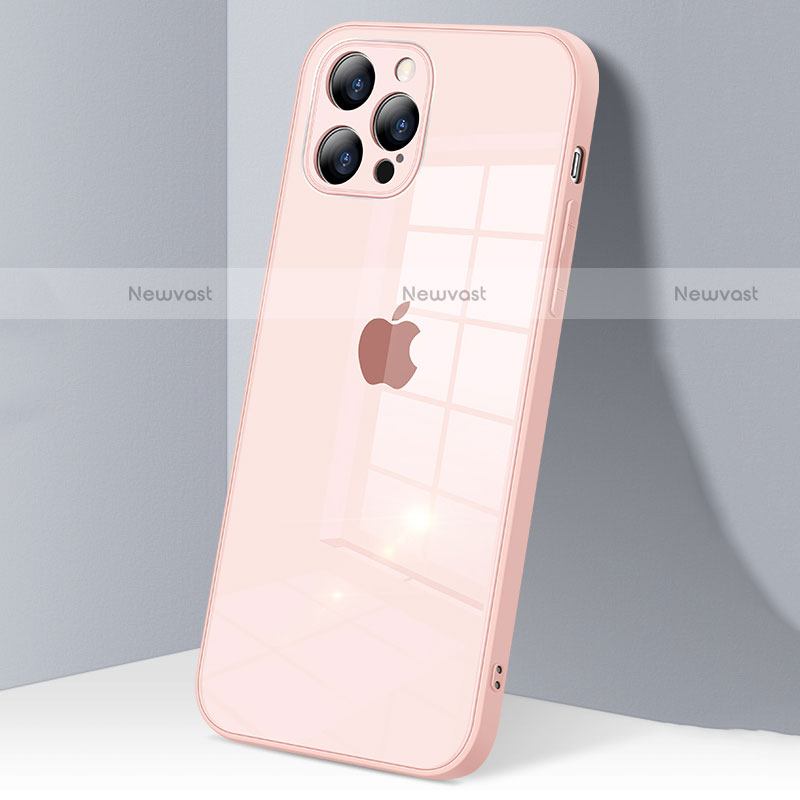 Silicone Transparent Mirror Frame Case Cover H06 for Apple iPhone 12 Pro