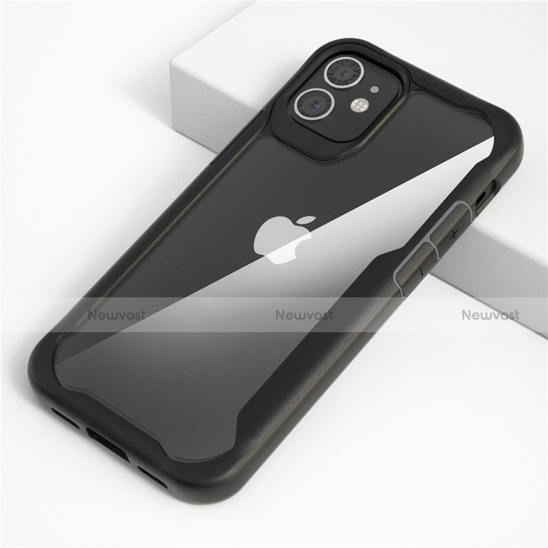 Silicone Transparent Mirror Frame Case Cover M01 for Apple iPhone 12
