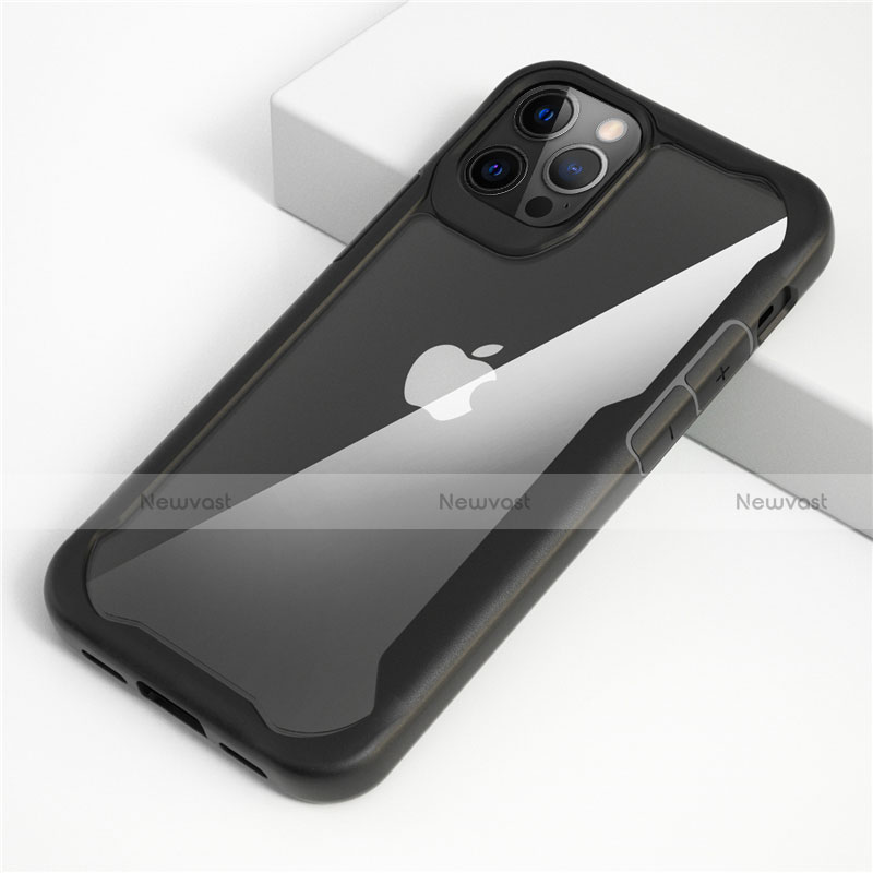 Silicone Transparent Mirror Frame Case Cover M01 for Apple iPhone 12 Pro