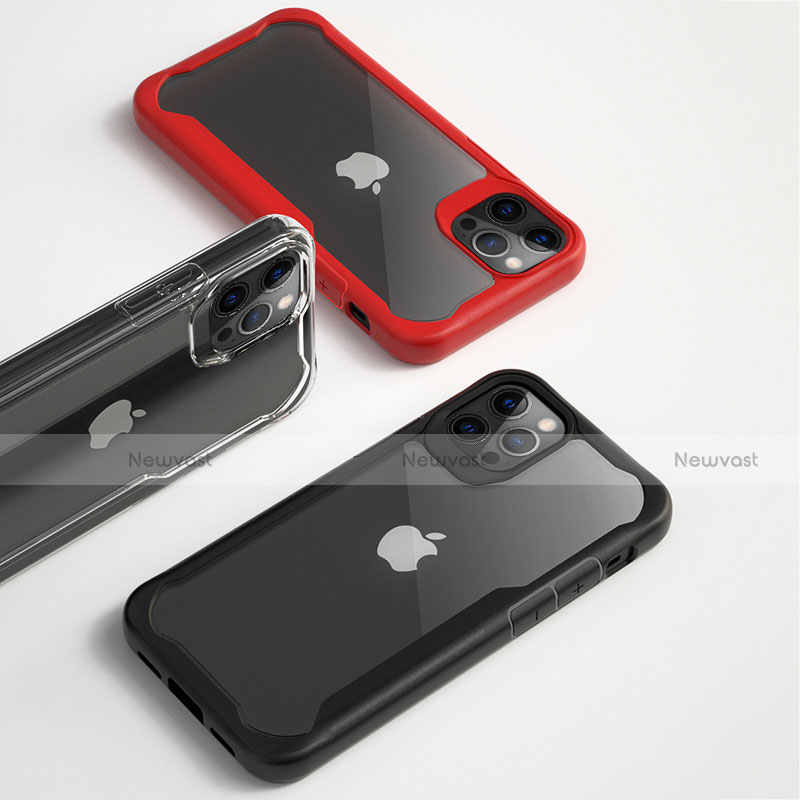 Silicone Transparent Mirror Frame Case Cover M01 for Apple iPhone 12 Pro