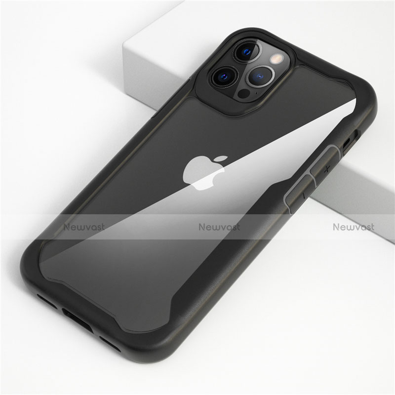 Silicone Transparent Mirror Frame Case Cover M01 for Apple iPhone 12 Pro Max