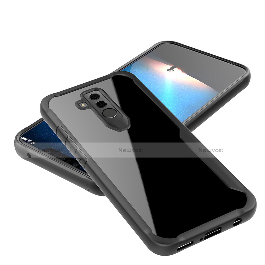 Silicone Transparent Mirror Frame Case Cover M01 for Huawei Mate 20 Lite