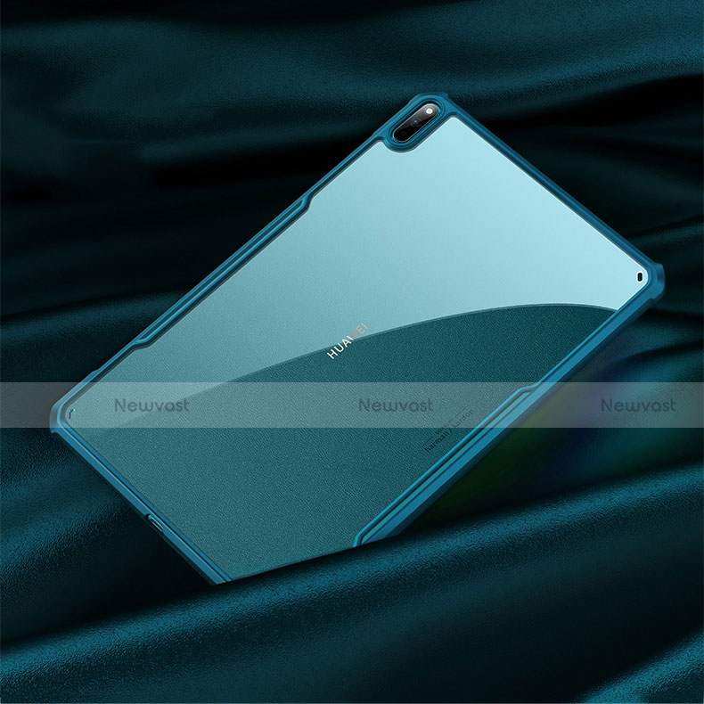 Silicone Transparent Mirror Frame Case Cover M01 for Huawei MatePad Pro 5G 10.8 Cyan