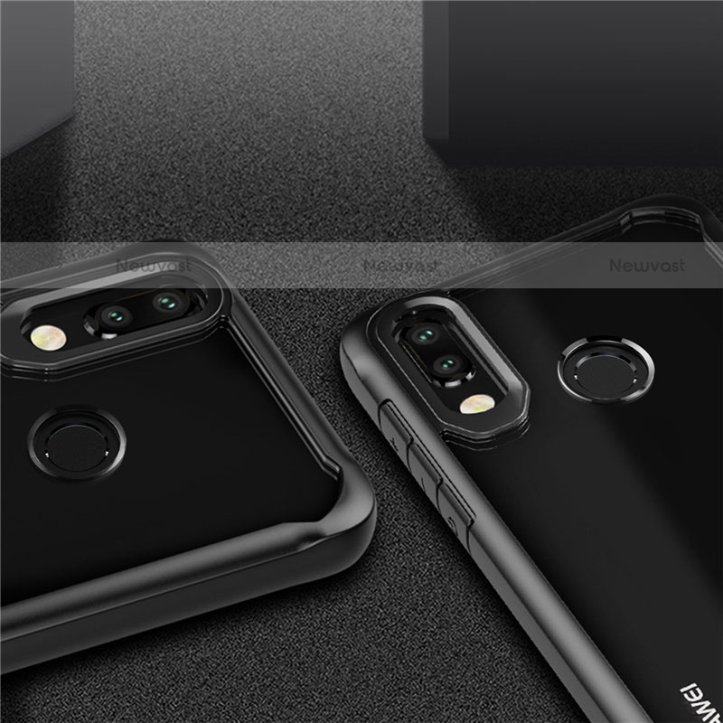 Silicone Transparent Mirror Frame Case Cover M01 for Huawei P20 Lite