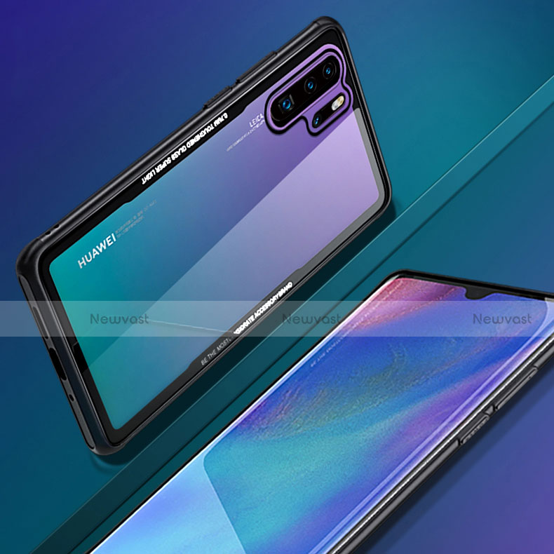 Silicone Transparent Mirror Frame Case Cover M01 for Huawei P30 Pro