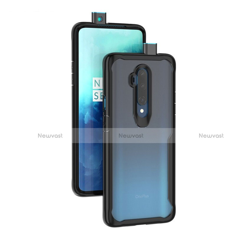 Silicone Transparent Mirror Frame Case Cover M01 for OnePlus 7T Pro 5G