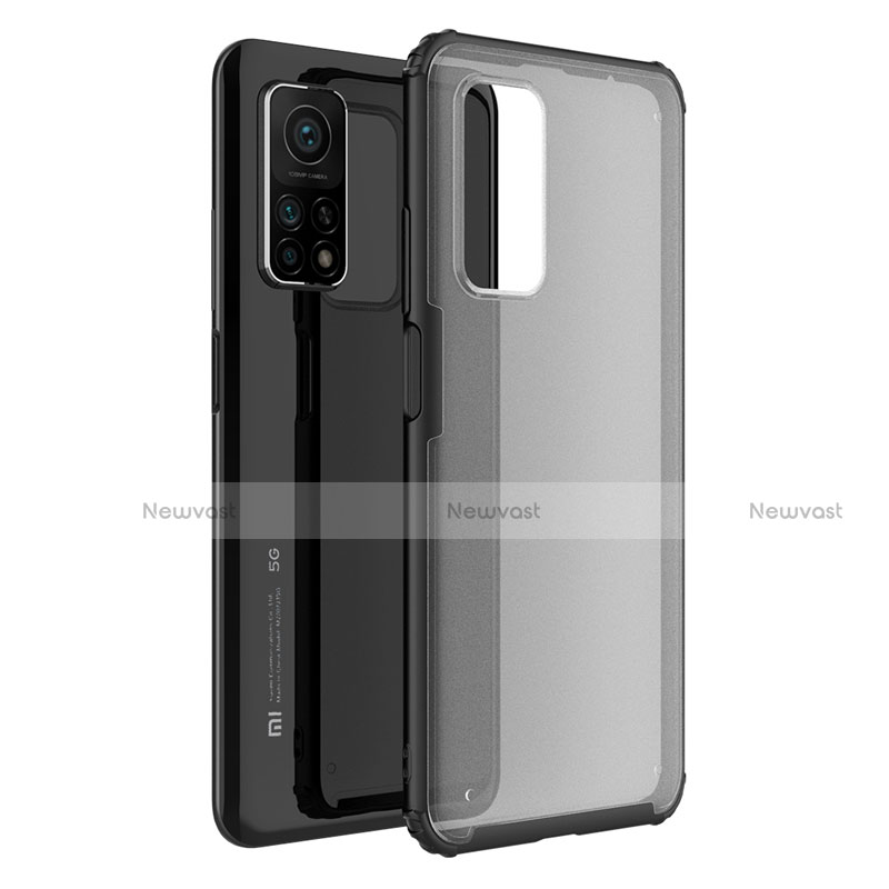 Silicone Transparent Mirror Frame Case Cover M01 for Xiaomi Redmi K30S 5G Black