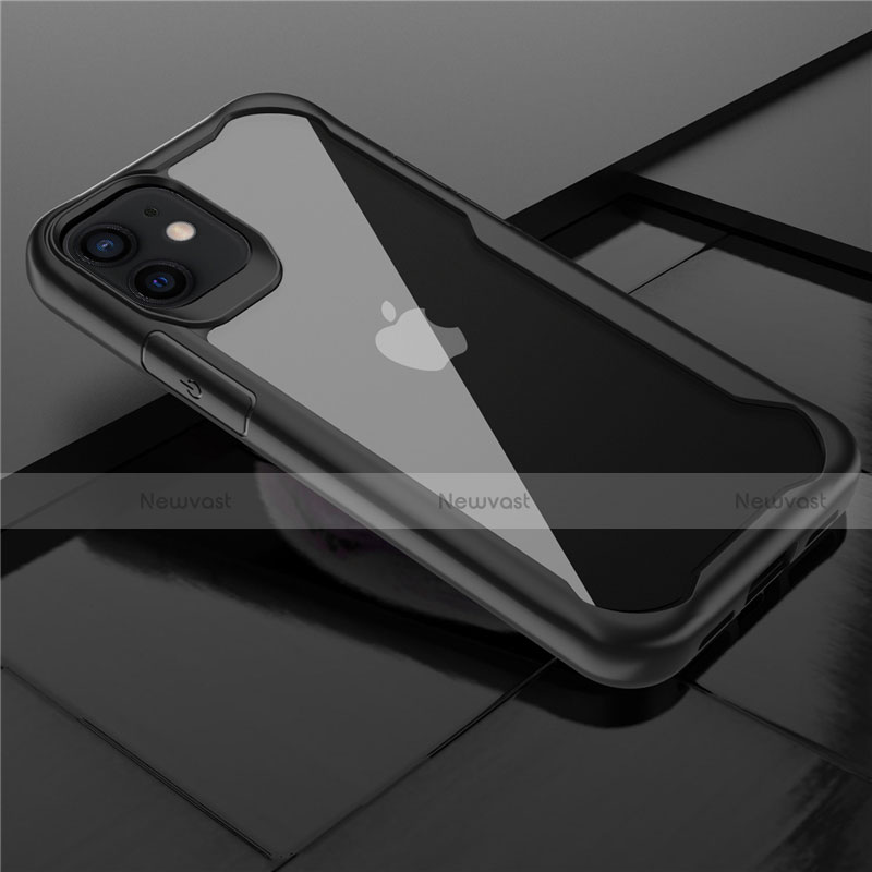 Silicone Transparent Mirror Frame Case Cover M02 for Apple iPhone 12