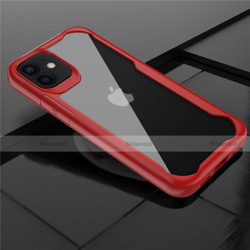 Silicone Transparent Mirror Frame Case Cover M02 for Apple iPhone 12