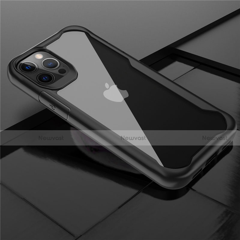 Silicone Transparent Mirror Frame Case Cover M02 for Apple iPhone 12 Pro