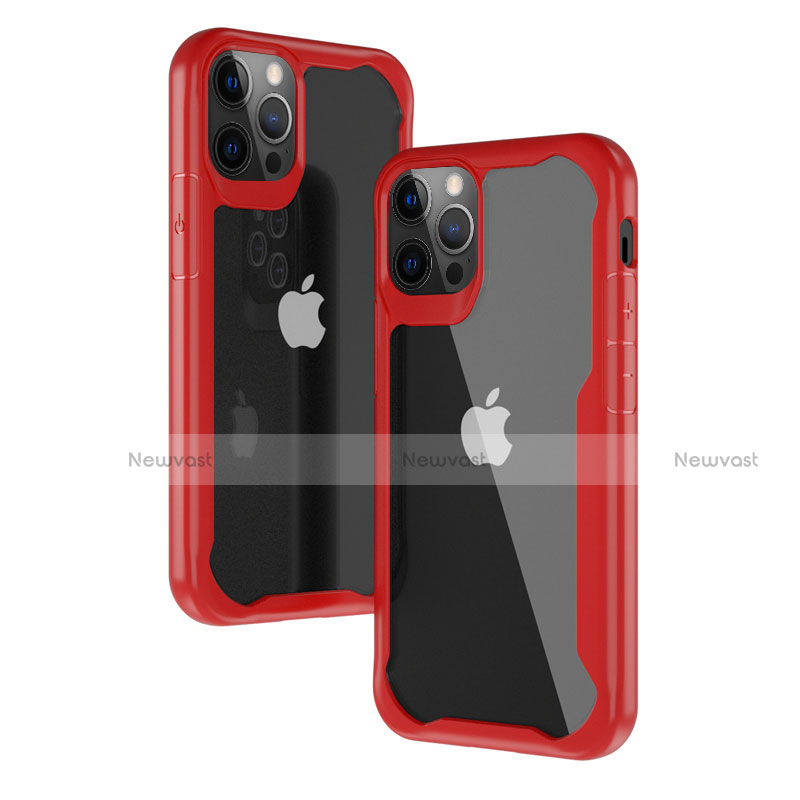 Silicone Transparent Mirror Frame Case Cover M02 for Apple iPhone 12 Pro Max