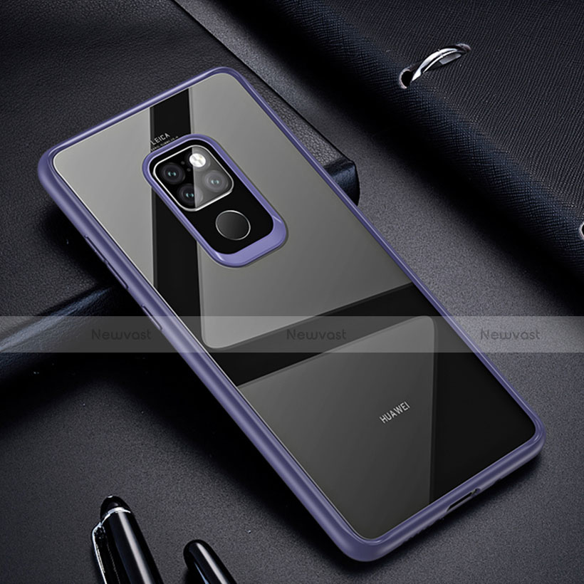 Silicone Transparent Mirror Frame Case Cover M02 for Huawei Mate 20