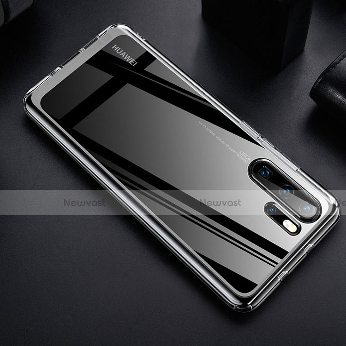 Silicone Transparent Mirror Frame Case Cover M02 for Huawei P30 Pro