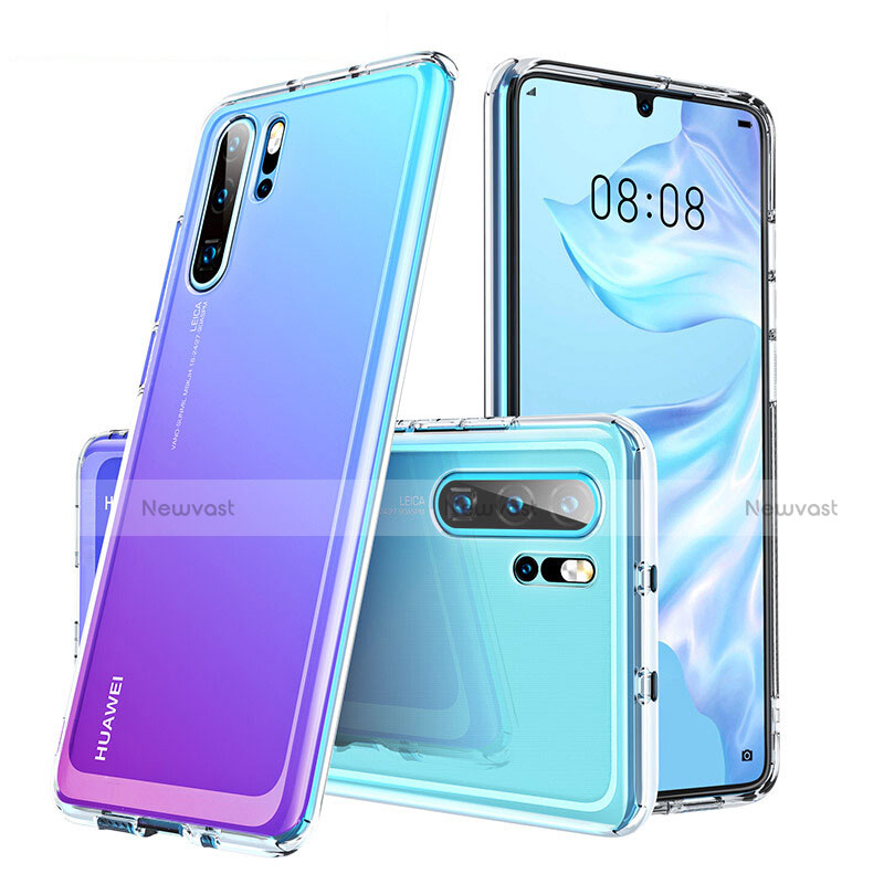 Silicone Transparent Mirror Frame Case Cover M02 for Huawei P30 Pro Clear