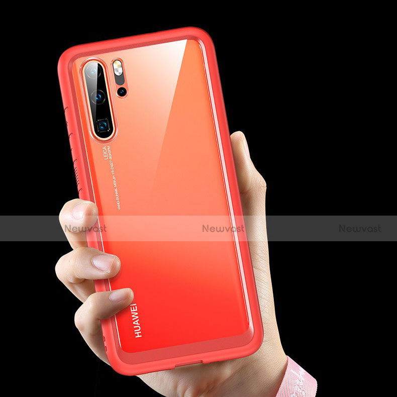 Silicone Transparent Mirror Frame Case Cover M02 for Huawei P30 Pro New Edition