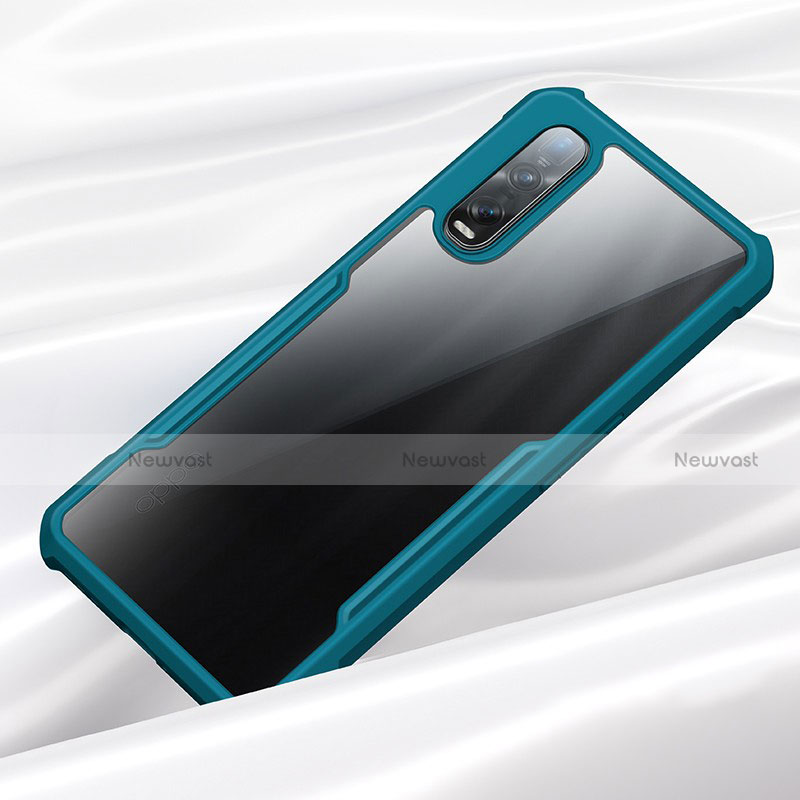 Silicone Transparent Mirror Frame Case Cover M02 for Oppo Find X2 Pro