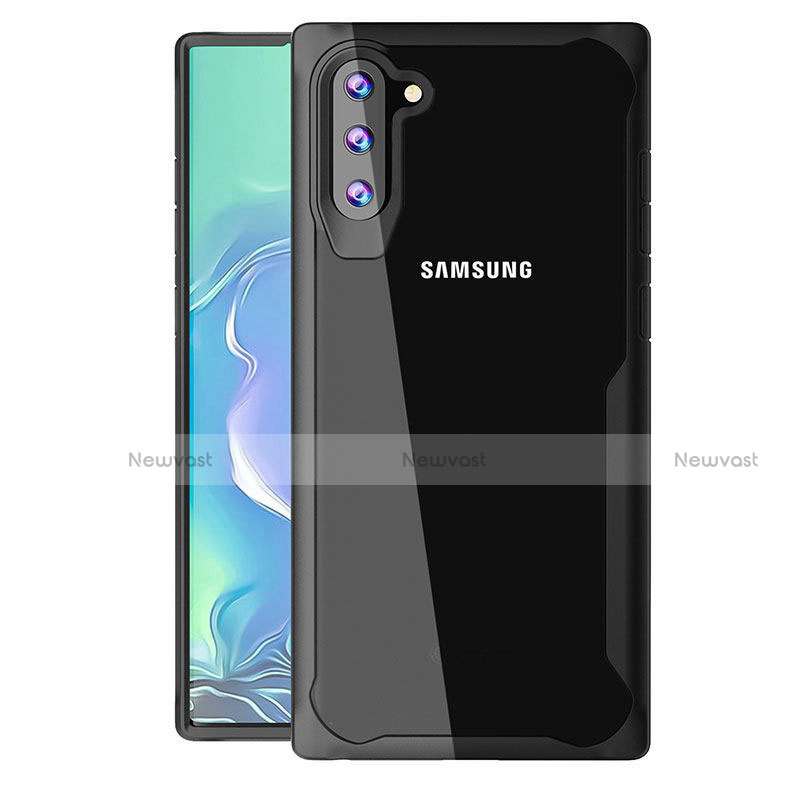 Silicone Transparent Mirror Frame Case Cover M02 for Samsung Galaxy Note 10 Black