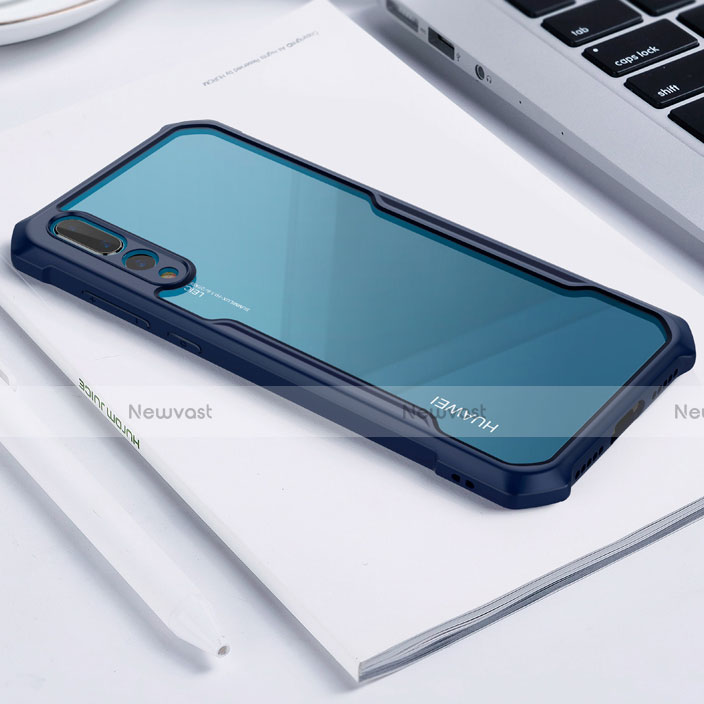 Silicone Transparent Mirror Frame Case Cover M03 for Huawei P20 Pro
