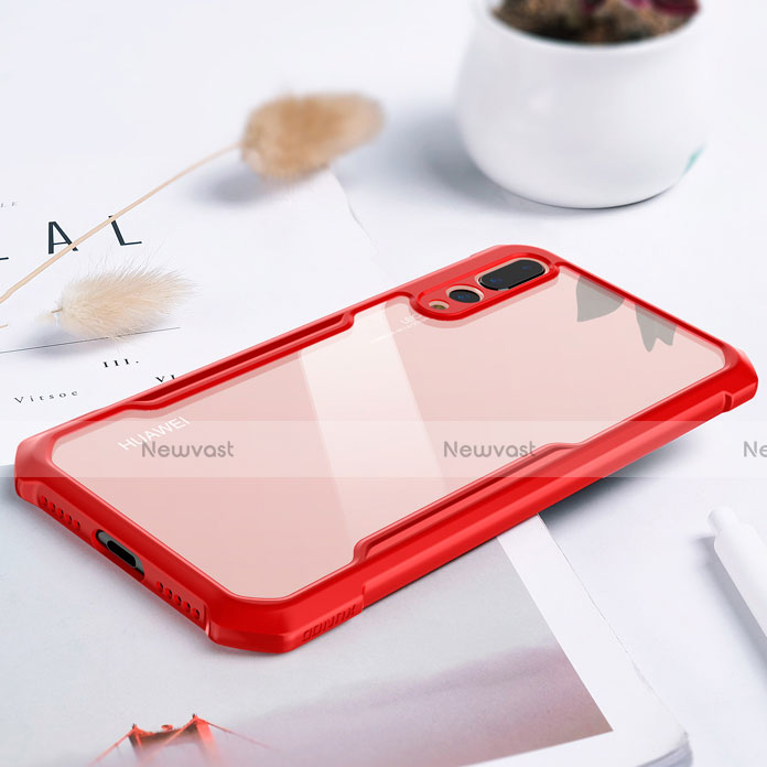 Silicone Transparent Mirror Frame Case Cover M03 for Huawei P20 Pro