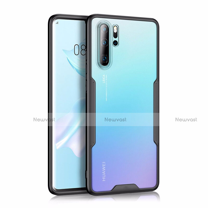 Silicone Transparent Mirror Frame Case Cover M03 for Huawei P30 Pro Black