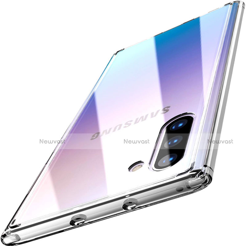Silicone Transparent Mirror Frame Case Cover M03 for Samsung Galaxy Note 10 Clear