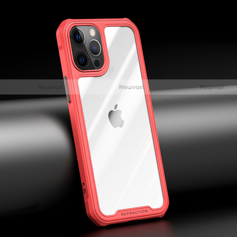 Silicone Transparent Mirror Frame Case Cover M04 for Apple iPhone 12 Pro