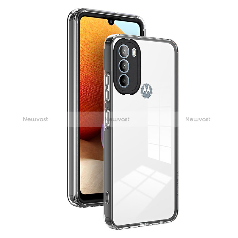 Silicone Transparent Mirror Frame Case Cover MQ1 for Motorola Moto G31
