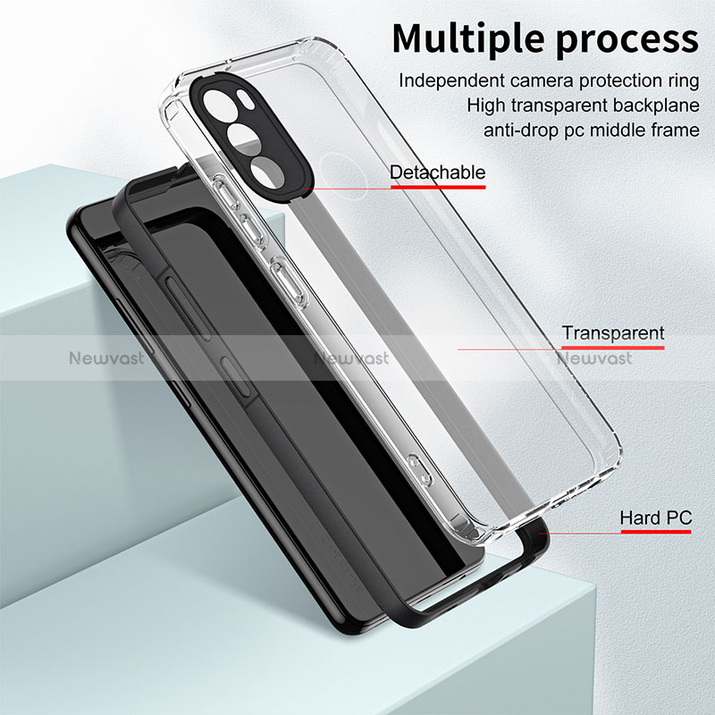 Silicone Transparent Mirror Frame Case Cover MQ1 for Motorola Moto G31