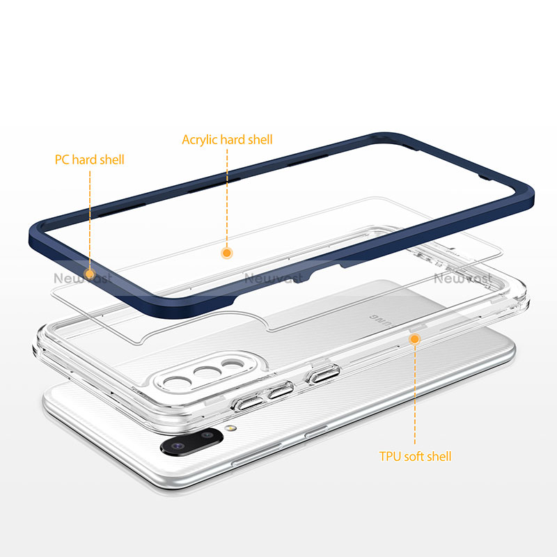 Silicone Transparent Mirror Frame Case Cover MQ1 for Samsung Galaxy M02