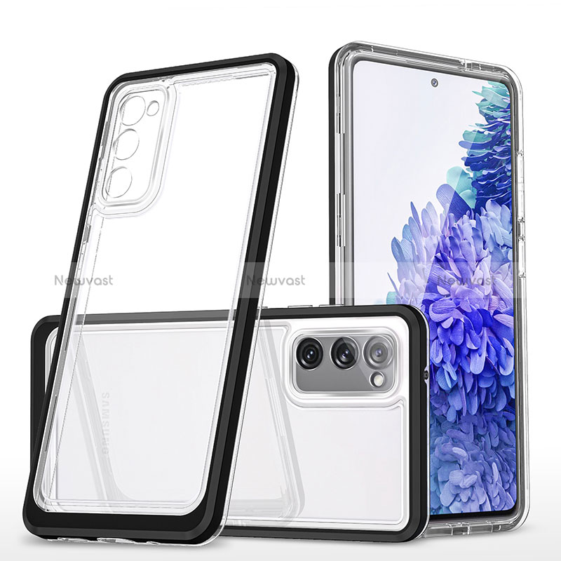 Silicone Transparent Mirror Frame Case Cover MQ1 for Samsung Galaxy S20 FE 5G Black