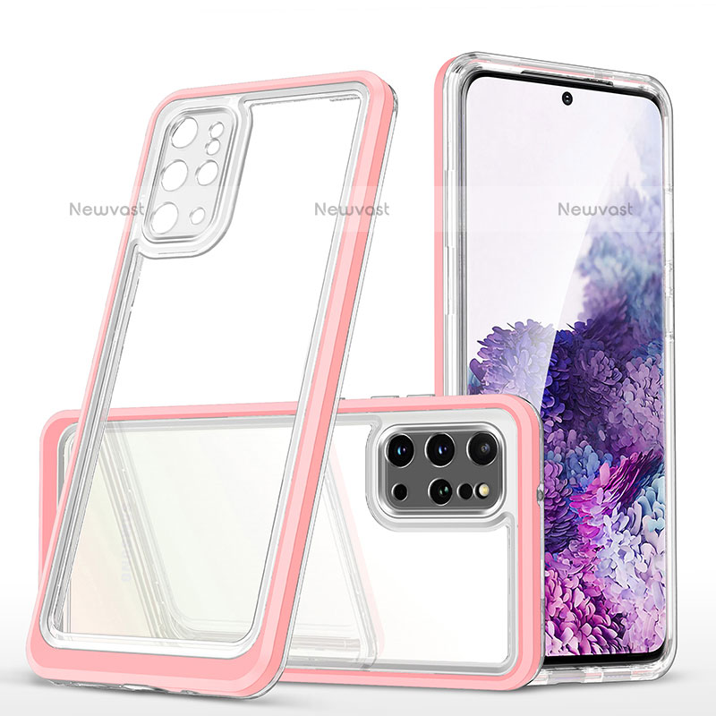 Silicone Transparent Mirror Frame Case Cover MQ1 for Samsung Galaxy S20 Plus Rose Gold