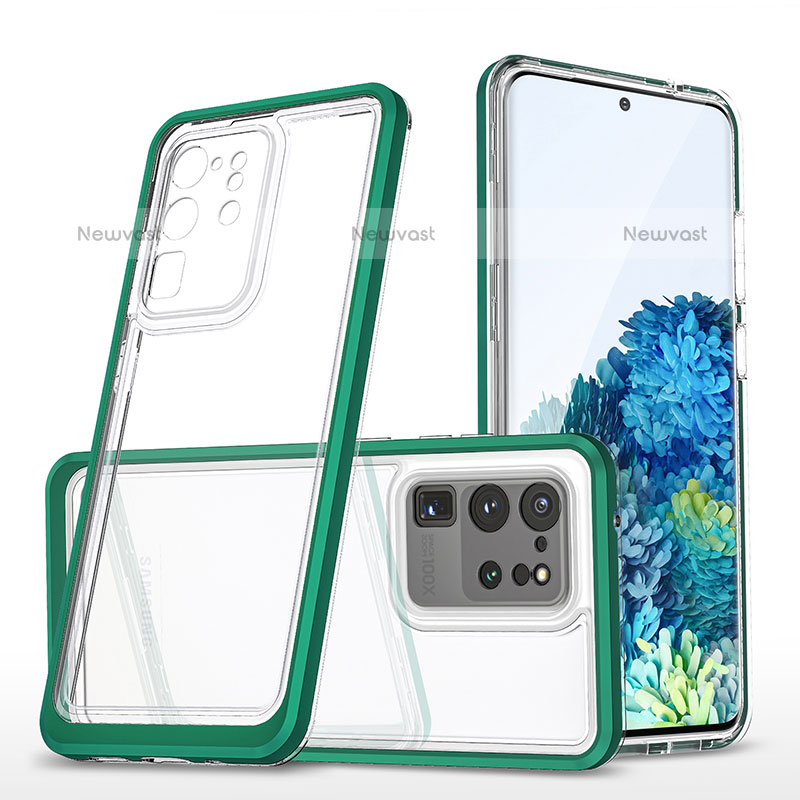 Silicone Transparent Mirror Frame Case Cover MQ1 for Samsung Galaxy S20 Ultra 5G