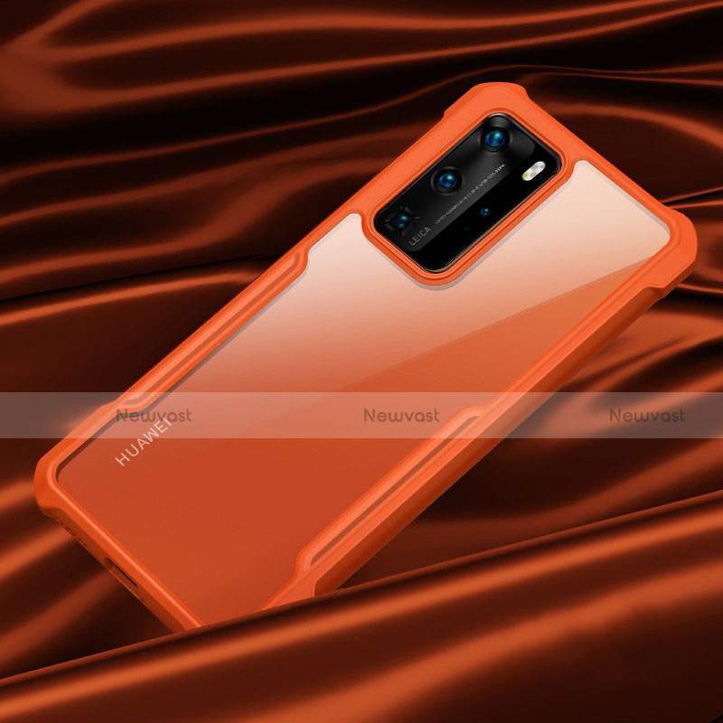 Silicone Transparent Mirror Frame Case Cover N07 for Huawei P40 Pro