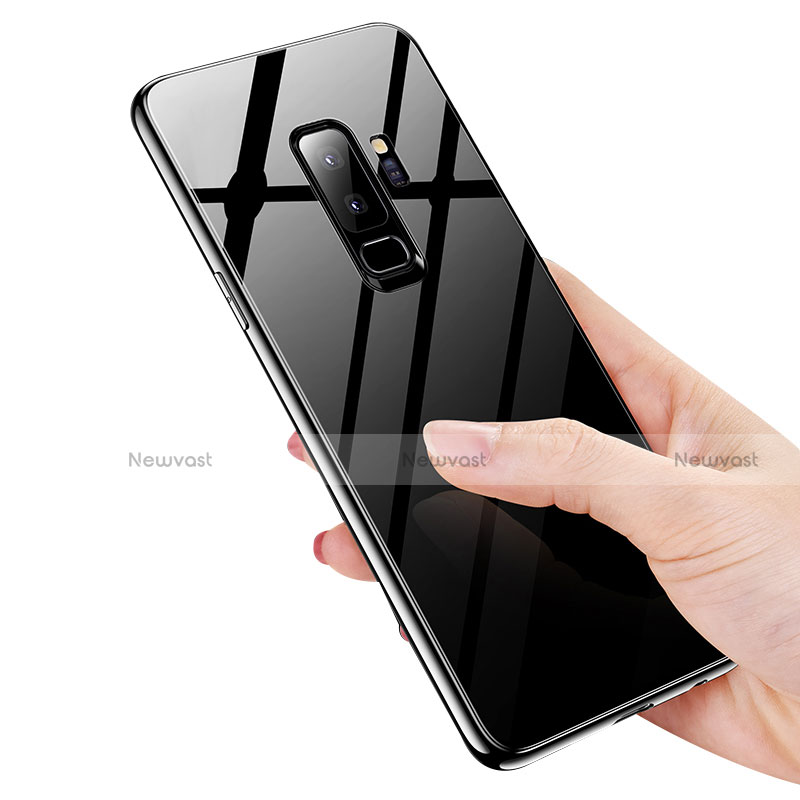 Silicone Transparent Mirror Frame Case Cover S01 for Samsung Galaxy S9 Plus