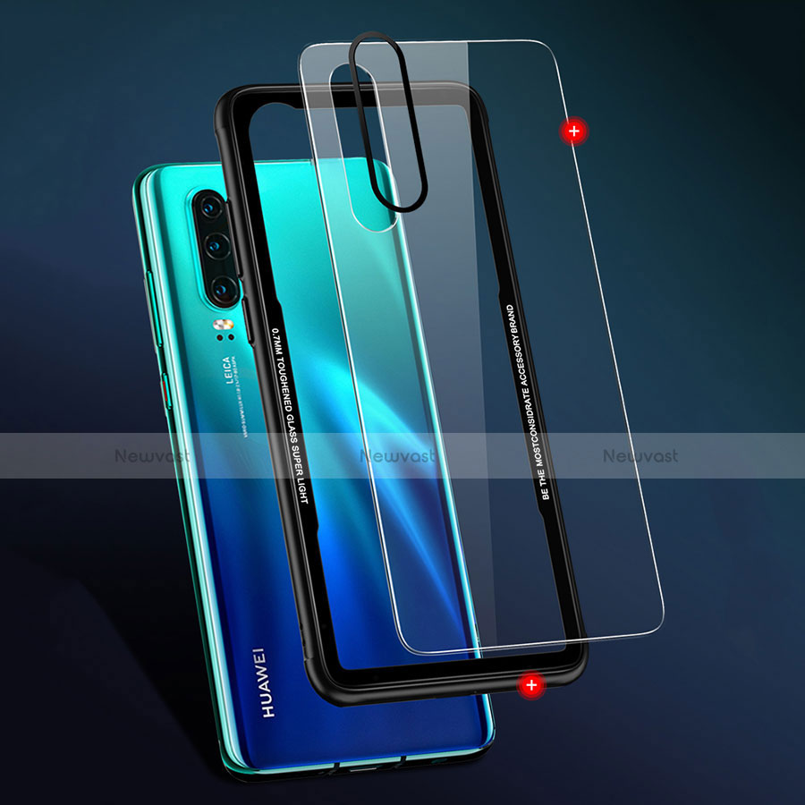 Silicone Transparent Mirror Frame Case Cover T05 for Huawei P30