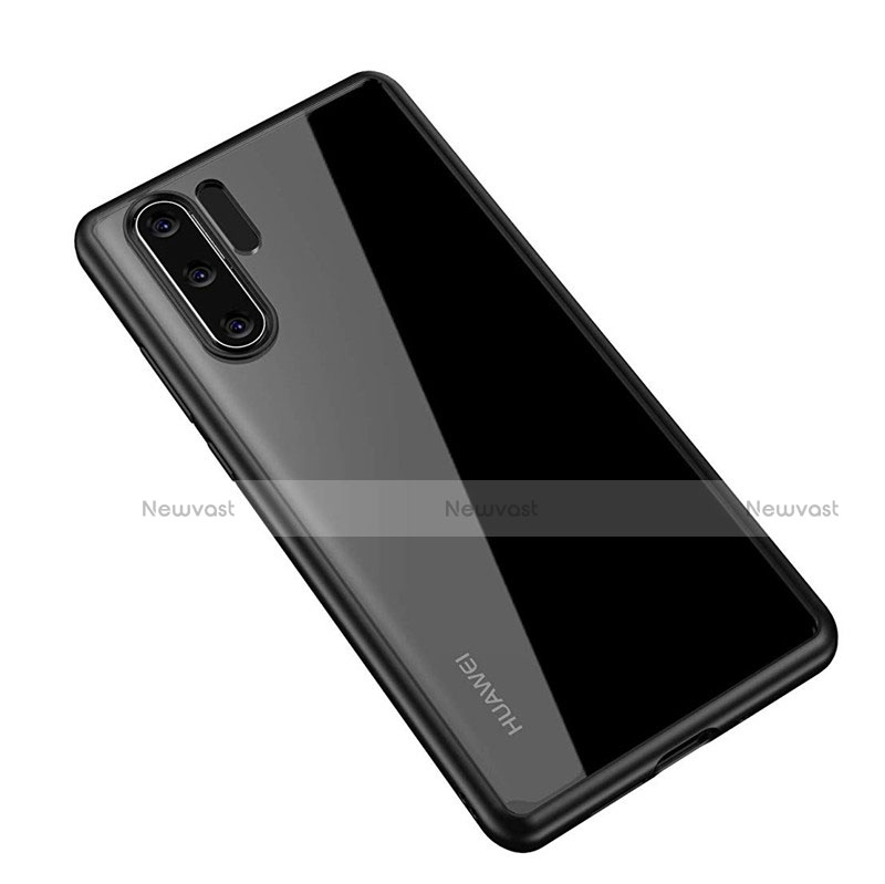 Silicone Transparent Mirror Frame Case Cover Z01 for Huawei P30 Pro Black