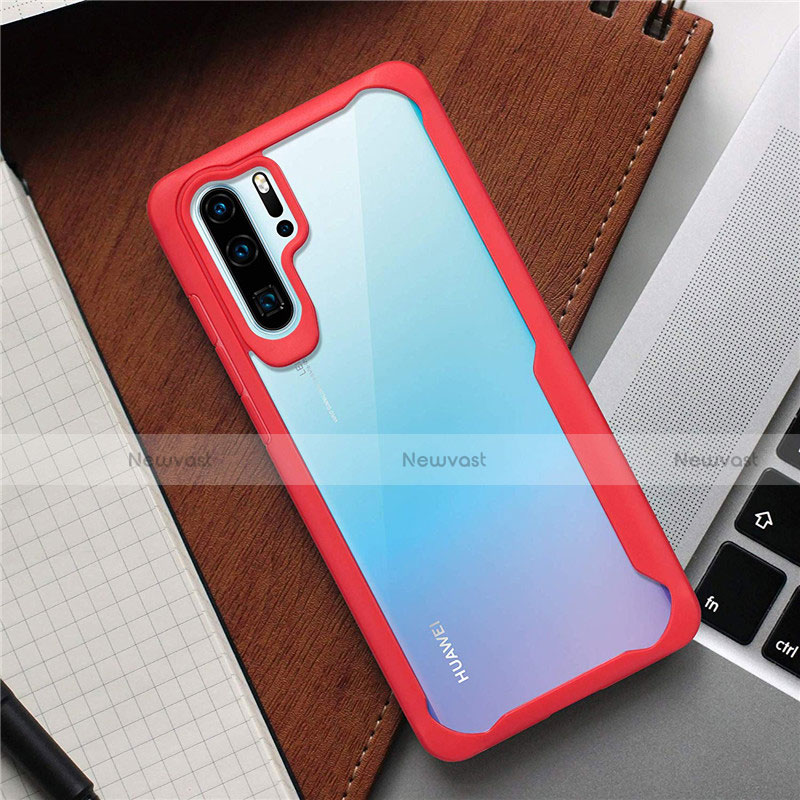 Silicone Transparent Mirror Frame Case Cover Z02 for Huawei P30 Pro