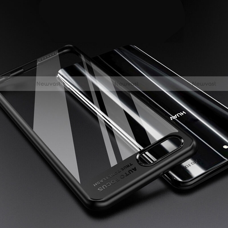 Silicone Transparent Mirror Frame Case F01 for Huawei Nova 2S Black