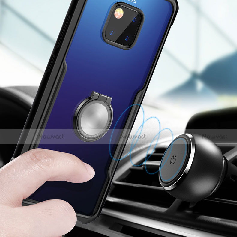 Silicone Transparent Mirror Frame Case for Huawei Mate 20 Pro Black