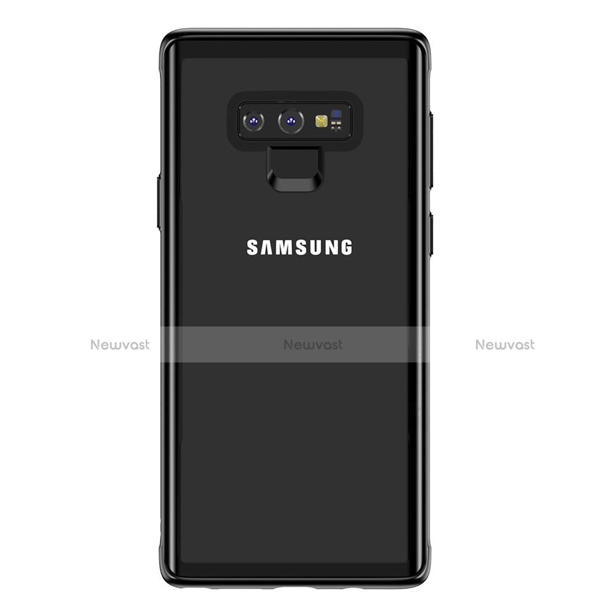 Silicone Transparent Mirror Frame Case for Samsung Galaxy Note 9 Black