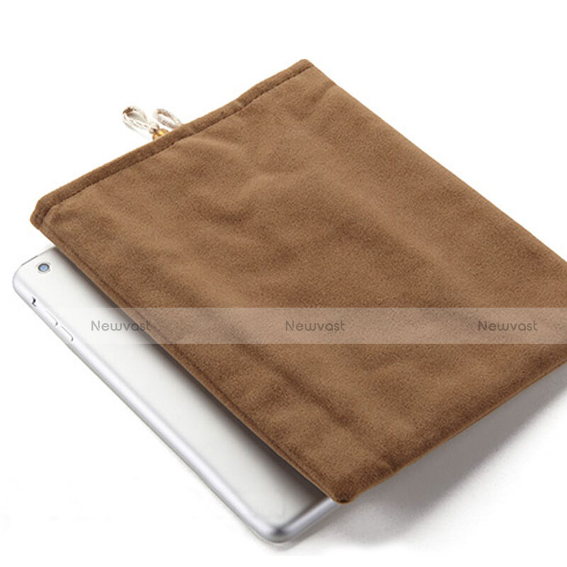 Sleeve Velvet Bag Case Pocket for Apple iPad 3 Brown