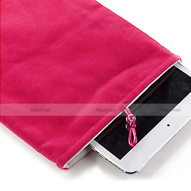 Sleeve Velvet Bag Case Pocket for Apple iPad 3 Hot Pink