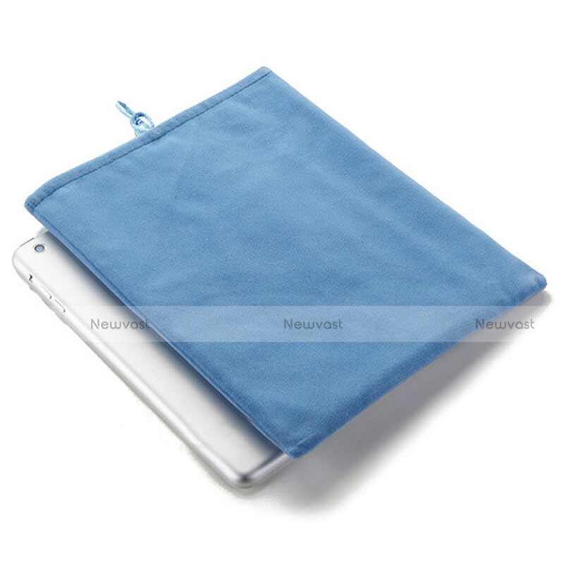 Sleeve Velvet Bag Case Pocket for Apple iPad 3 Sky Blue
