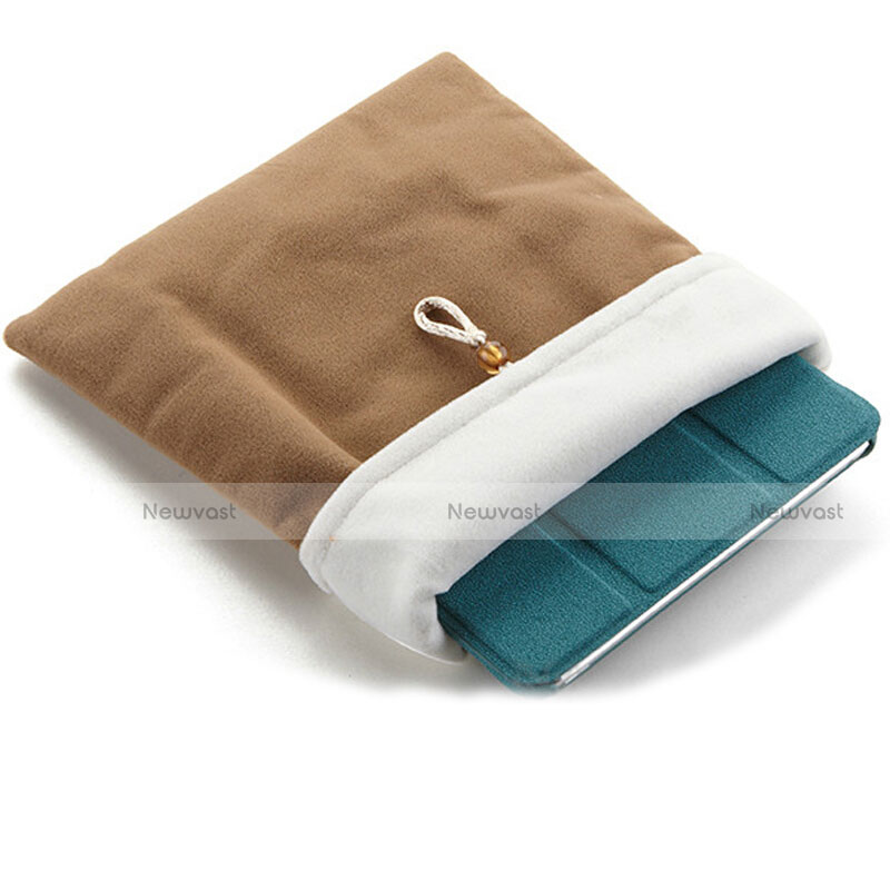 Sleeve Velvet Bag Case Pocket for Apple iPad 4 Brown